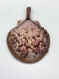 Seashell and Copper Waves Pendant