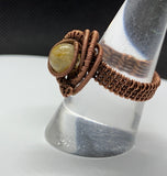 Rutilated Quartz and Copper Ring - Size 8