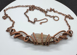 Agate and Woven Copper Necklace