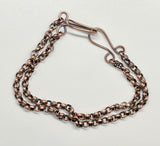 Double Link Solid Copper Bracelet. 