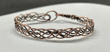 Multi Strand Copper Bracelet that has been braided and hammered.  