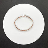 Multi Strand Copper Bracelet that has been braided and hammered.  