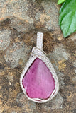 Ruby Pendant in Sterling and Fine Silver