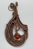 wire wrapped copper tree pendant