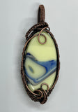 Vintage Marble Glass Pendant in Copper