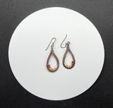 Hypoallergenic Copper and Mexican Fire Opal Earrings