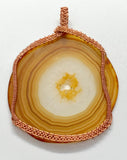 Agate Slice Sun Catcher / Ornament in Copper