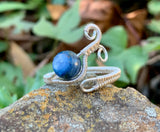 Exquisite Kyanite, Sterling and Fine Silver Ring - adjustable