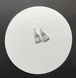 Lovely Triangle Dendritic Opal Earrings in Sterling Silver. 