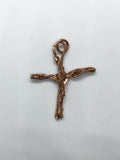 Torched Copper Cross Pendant 