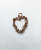 Charming Torched Copper Heart Pendant- One of a kind!