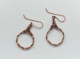 Handmade Braided Copper Earrings