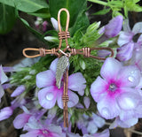Copper Cross with Wing Pendant. 