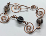 Hammered Copper and Botswana Agate Bracelet