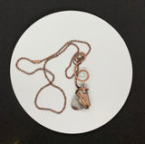 Tumbled Crazy Lace Agate Necklace in Copper