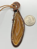 Big, Bold wire wrapped agate necklace