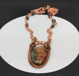 Stunning Picasso Jasper and Copper Necklace