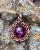 Small wire wrapped Amethyst Pendant