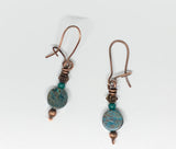 Handmade Calsilica and Copper Earrings