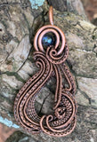 Handmade Cascading Copper Pendant