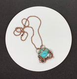 Patinated Copper and Howlite Necklace