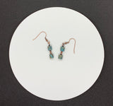Calsilica and copper bead earrings