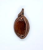 Dragon's Vein Agate Pendant wrapped in Copper