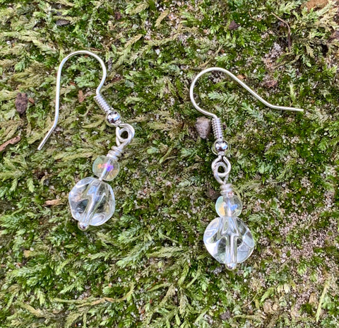 Sterling Silver Glass Bead Earrings