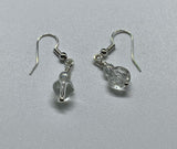 Glass Beads and Sterling Silver Earrings