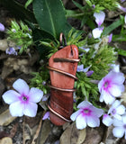 Tumbled Red Jasper Pendant in Thick Gauge Copper