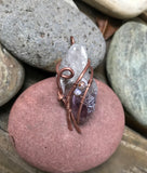 Raw Amethyst Pendant wrapped in Thick Gauge Copper