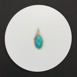 wire wrapped Turquoise Pendant