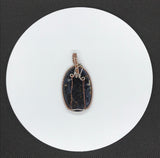 Pietersite Pendant in Sterling Silver and Copper- back side