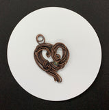 Copper Wire Wrapped Heart Pendant with Labradorite