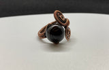 Botswana Agate and Copper Ring - adjustable