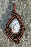 Iridescent Shiva Shell Pendant in Copper