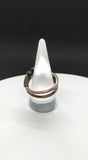 Copper Ring with Metallic Glass beads - size 7 1/2