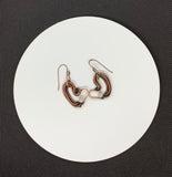 Wire Wrapped Copper Heart Earrings with Moonstone