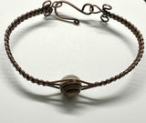 I've got my eye on you! Botswana Agate and wire wrapped Copper Bracelet. 