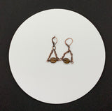 Bronzite and Copper Earrings