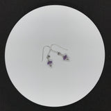 Fashionable Sterling Silver and Amethyst Earrings