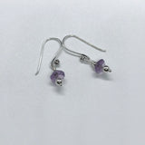 Fashionable Sterling Silver and Amethyst Earrings