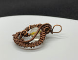 Wire wrapped Copper and Citrine Pendant