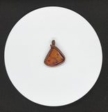 Handwoven Copper and Tumbled Mookaite Pendant