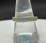 Wire Wrapped Argentium Silver and Turquoise Ring.