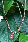Flattering Carnelian and Copper Necklace