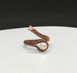 Cultured Pearl from Japan in an adjustable copper ring.