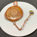 Agate Sun Catcher with glass bead dangles