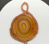 Agate Sun Catcher with glass bead dangles