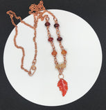 Flattering Carnelian and Copper Necklace